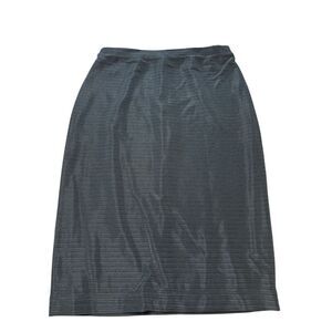 Dennis Basso Women’s Pencil Skirt Size 4 Black Metallic Stretch Knit